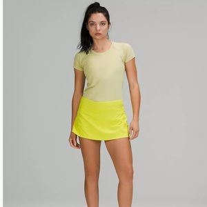 Lululemon Pace Rival Mid-Rise Skirt Yellow Serpentine tennis 6
